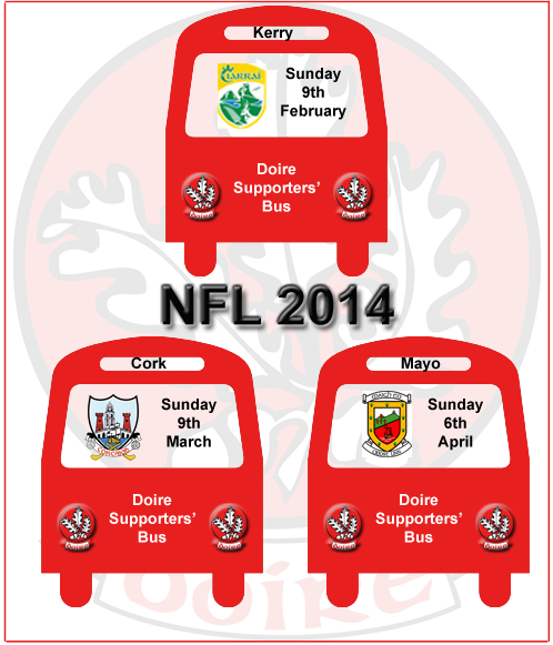 Doire Supporters Bus to 2014 NFL Games