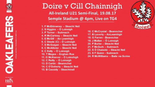 U21 Hurling SF vKilkenny 190817