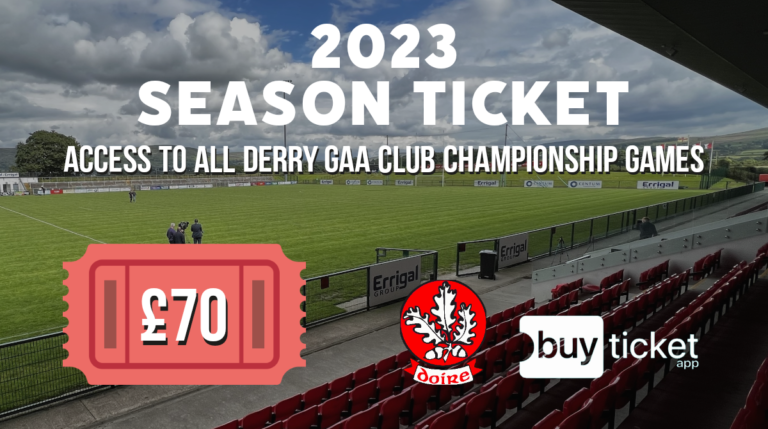 2023 Derry Club Championship Season Ticket